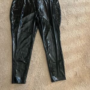 Shiny Black Vinyl Pants